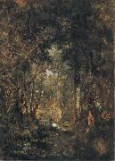 Theodore Rousseau In the Wood at Fontainebleau oil painting picture wholesale